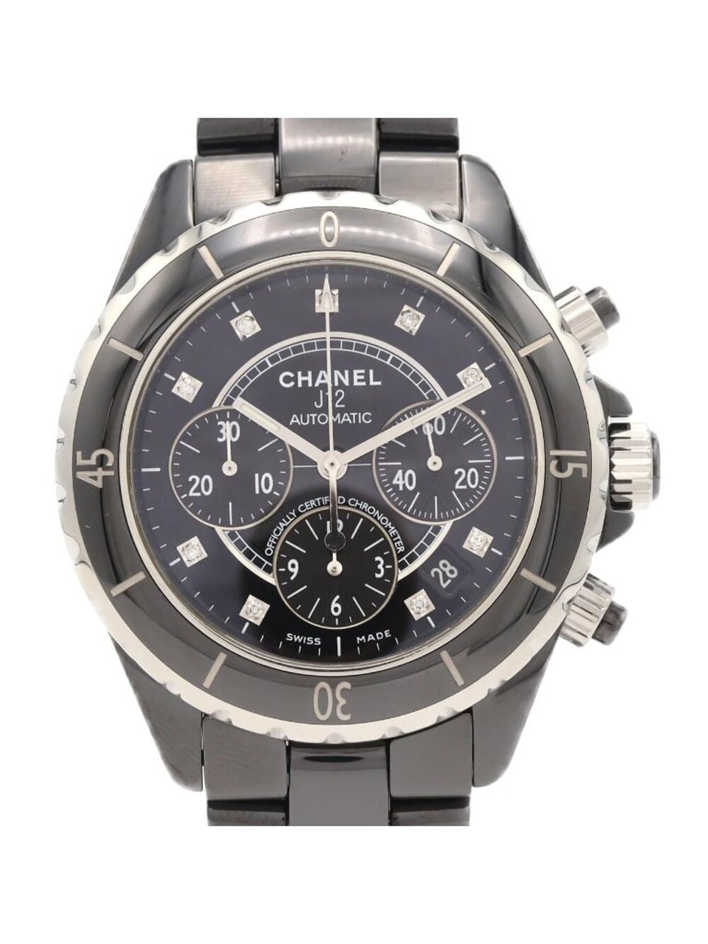 Chanel Ceramic Automatic Watch Black